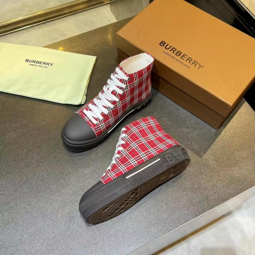 Replica Burberry High Tops Shoes For Women #988434 $88.00 USD for Wholesale