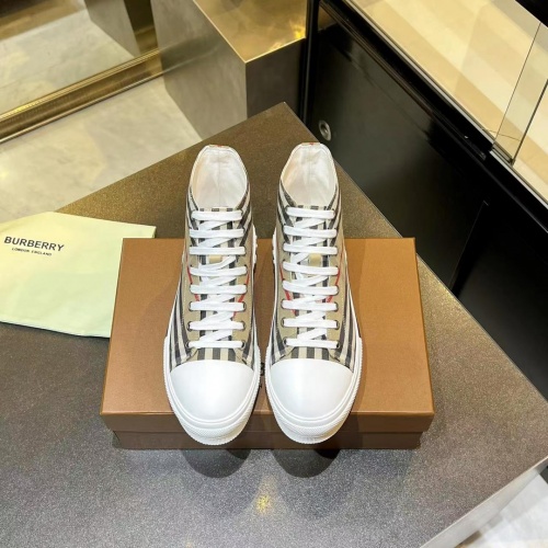 Replica Burberry High Tops Shoes For Men #988436 $88.00 USD for Wholesale
