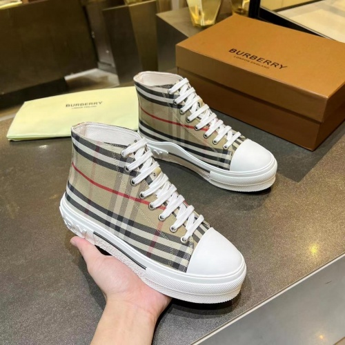 Replica Burberry High Tops Shoes For Men #988436 $88.00 USD for Wholesale