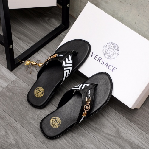 Replica Versace Slippers For Men #988508 $42.00 USD for Wholesale
