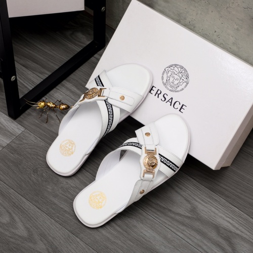 Replica Versace Slippers For Men #988512 $42.00 USD for Wholesale