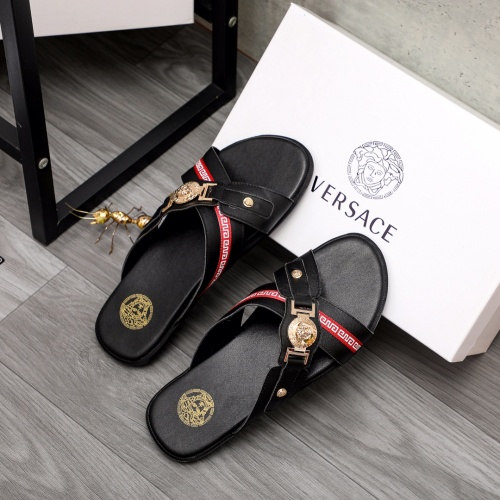 Replica Versace Slippers For Men #988513 $42.00 USD for Wholesale