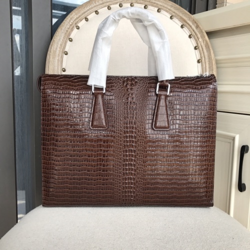 Replica Prada AAA Man Handbags #988523 $155.00 USD for Wholesale