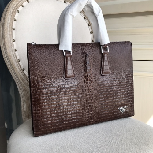 Replica Prada AAA Man Handbags #988523 $155.00 USD for Wholesale