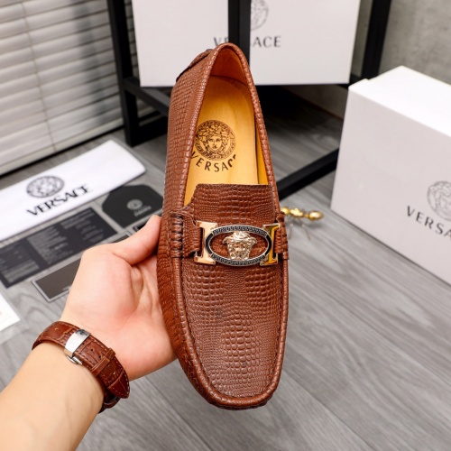 Replica Versace Leather Shoes For Men #988568 $68.00 USD for Wholesale