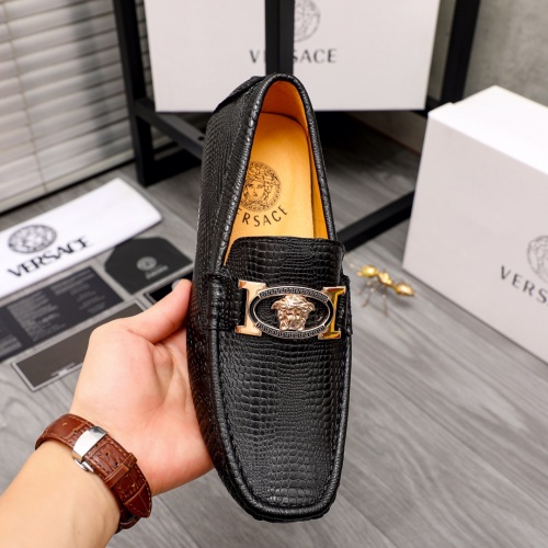 Replica Versace Leather Shoes For Men #988569 $68.00 USD for Wholesale