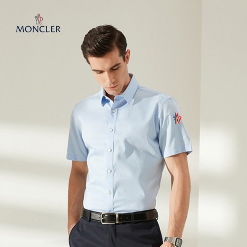 Moncler Shirts Short Sleeved For Men #989418 $38.00 USD, Wholesale Replica Moncler Shirts