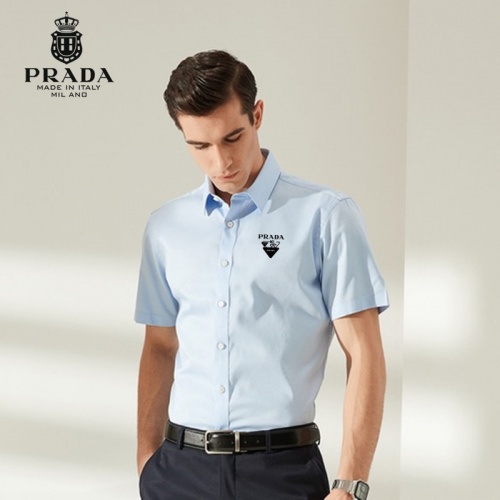 Prada Shirts Short Sleeved For Men #989428 $38.00 USD, Wholesale Replica Prada Shirts