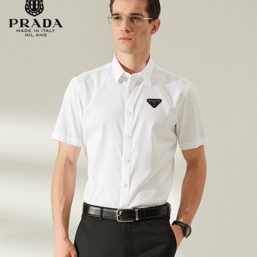 Prada Shirts Short Sleeved For Men #989432 $38.00 USD, Wholesale Replica Prada Shirts