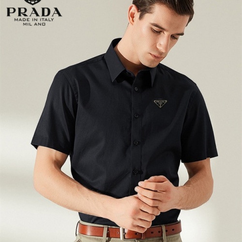 Prada Shirts Short Sleeved For Men #989434 $38.00 USD, Wholesale Replica Prada Shirts