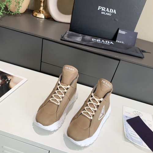 Replica Prada High Tops Shoes For Women #989543 $96.00 USD for Wholesale
