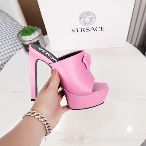 Replica Versace Slippers For Women #989610 $88.00 USD for Wholesale
