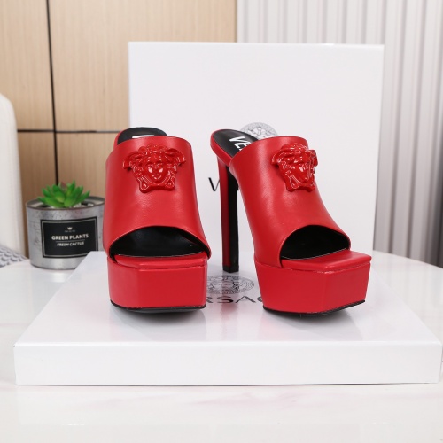 Replica Versace Slippers For Women #989614 $88.00 USD for Wholesale