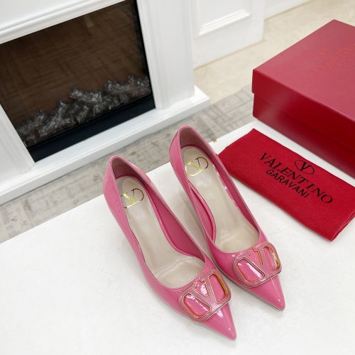 Replica Valentino High-Heeled Shoes For Women #989683 $82.00 USD for Wholesale