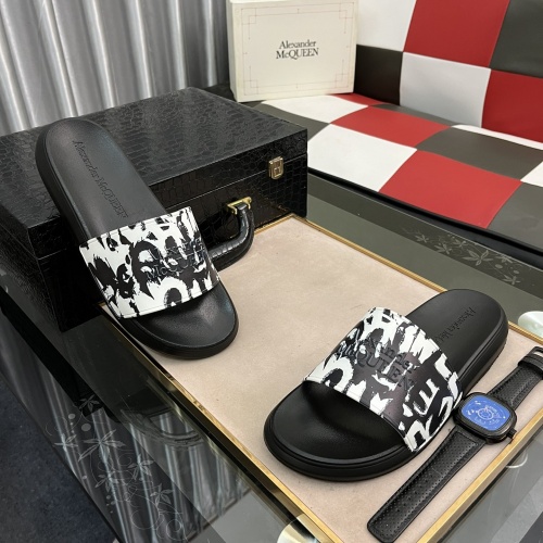 Replica Alexander McQueen Slippers For Men #989861 $48.00 USD for Wholesale
