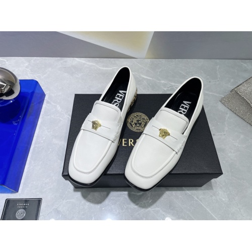 Replica Versace Leather Shoes For Women #990891 $118.00 USD for Wholesale
