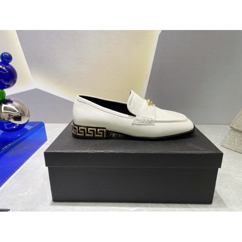 Replica Versace Leather Shoes For Women #990891 $118.00 USD for Wholesale