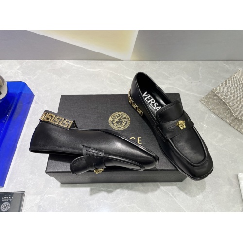 Replica Versace Leather Shoes For Women #990892 $118.00 USD for Wholesale