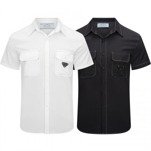 Replica Prada Shirts Short Sleeved For Men #991638 $36.00 USD for Wholesale