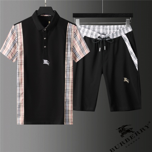 Burberry Tracksuits Short Sleeved For Men #991715 $72.00 USD, Wholesale Replica Burberry Tracksuits