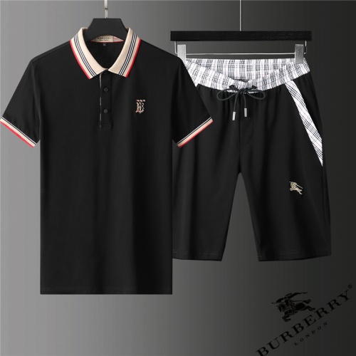 Burberry Tracksuits Short Sleeved For Men #991722 $72.00 USD, Wholesale Replica Burberry Tracksuits
