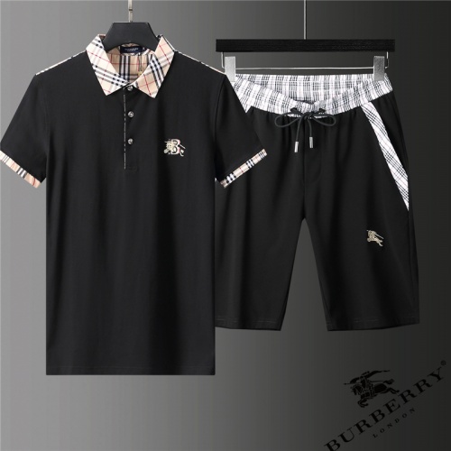 Burberry Tracksuits Short Sleeved For Men #991723 $72.00 USD, Wholesale Replica Burberry Tracksuits