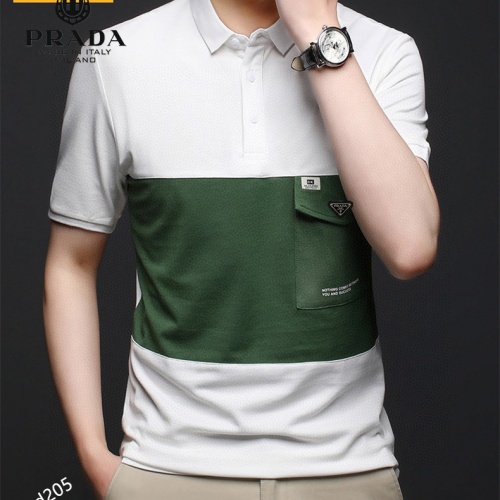 Replica Prada T-Shirts Short Sleeved For Men #991821 $34.00 USD for Wholesale