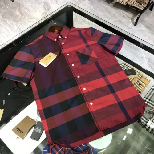Burberry Shirts Short Sleeved For Men #991914 $64.00 USD, Wholesale Replica Burberry Shirts