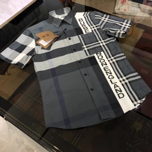 Burberry Shirts Short Sleeved For Men #991916 $64.00 USD, Wholesale Replica Burberry Shirts