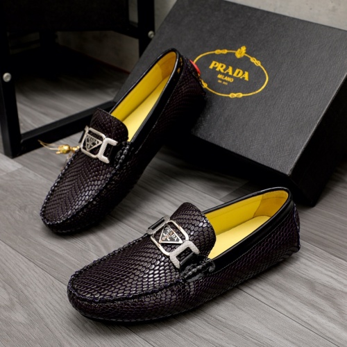 Prada Leather Shoes For Men #992525 $68.00 USD, Wholesale Replica Prada Leather Shoes