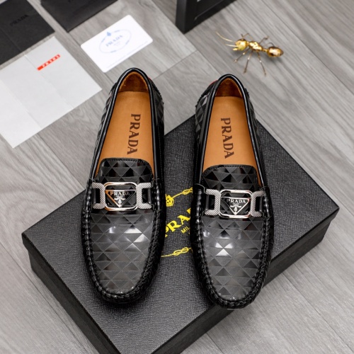 Replica Prada Leather Shoes For Men #992526 $68.00 USD for Wholesale