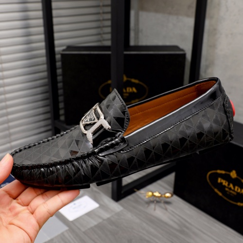 Replica Prada Leather Shoes For Men #992526 $68.00 USD for Wholesale