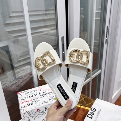 Replica Dolce & Gabbana D&G Slippers For Women #992630 $80.00 USD for Wholesale