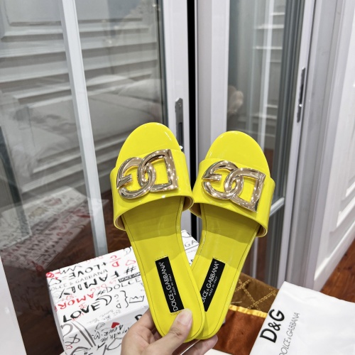 Replica Dolce & Gabbana D&G Slippers For Women #992631 $80.00 USD for Wholesale