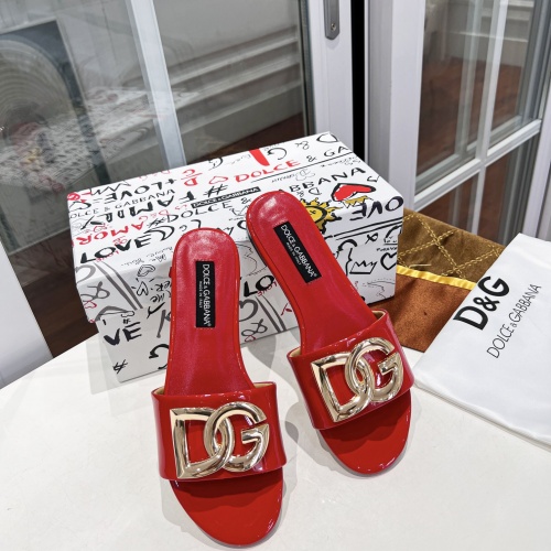 Replica Dolce & Gabbana D&G Slippers For Women #992633 $80.00 USD for Wholesale