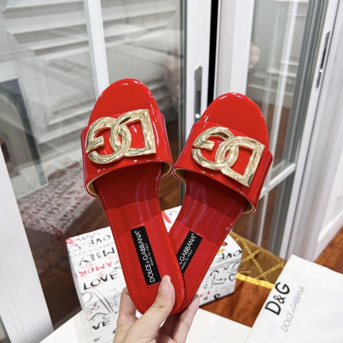 Replica Dolce & Gabbana D&G Slippers For Women #992633 $80.00 USD for Wholesale