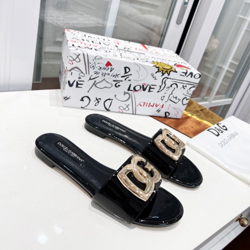 Replica Dolce & Gabbana D&G Slippers For Women #992635 $80.00 USD for Wholesale