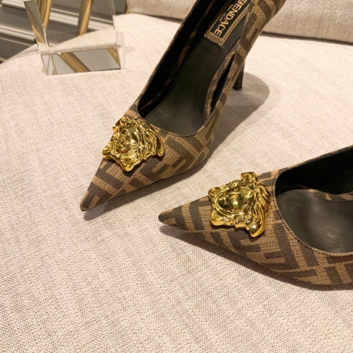 Replica Versace High-Heeled Shoes For Women #992722 $112.00 USD for Wholesale