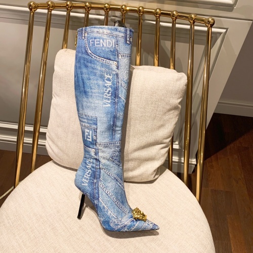 Replica Versace Boots For Women #992725 $175.00 USD for Wholesale