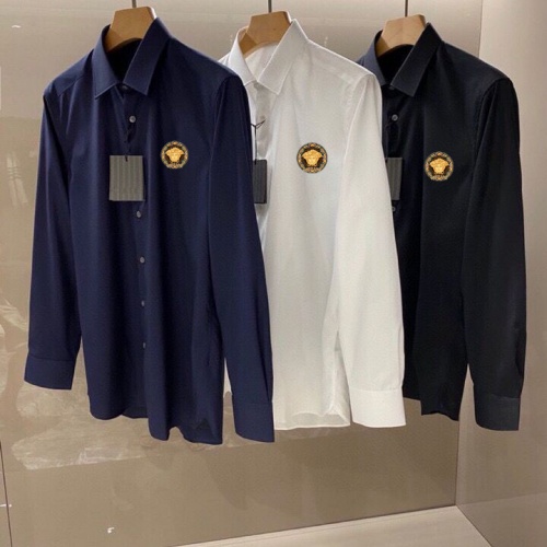 Replica Versace Shirts Long Sleeved For Men #994228 $56.00 USD for Wholesale