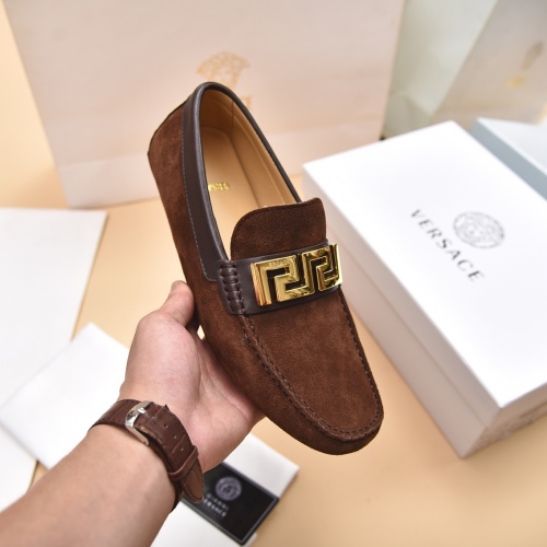 Replica Versace Leather Shoes For Men #994256 $80.00 USD for Wholesale