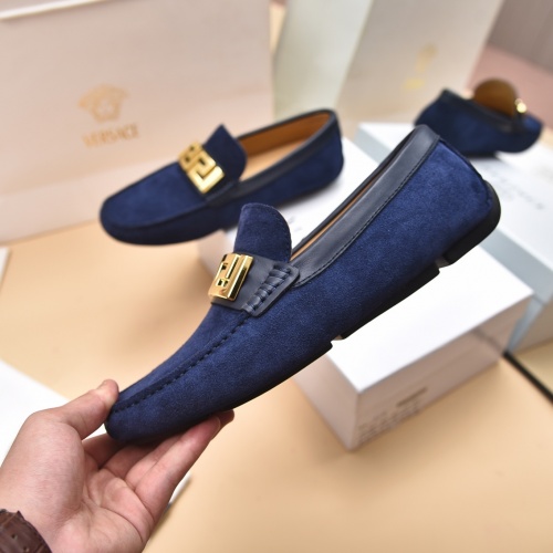 Replica Versace Leather Shoes For Men #994257 $80.00 USD for Wholesale