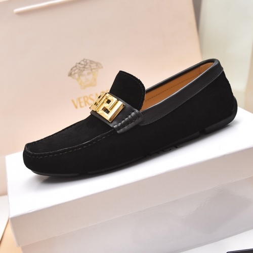 Replica Versace Leather Shoes For Men #994258 $80.00 USD for Wholesale