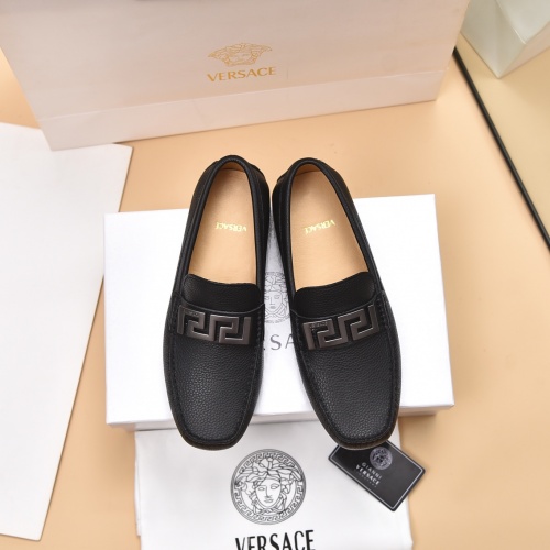 Replica Versace Leather Shoes For Men #994260 $80.00 USD for Wholesale