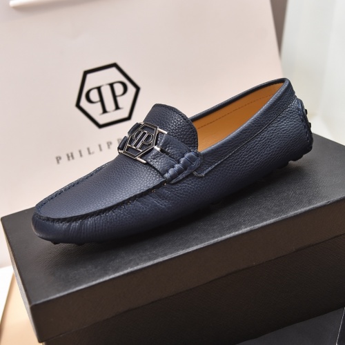 Replica Philipp Plein PP Leather Shoes For Men #994277 $80.00 USD for Wholesale