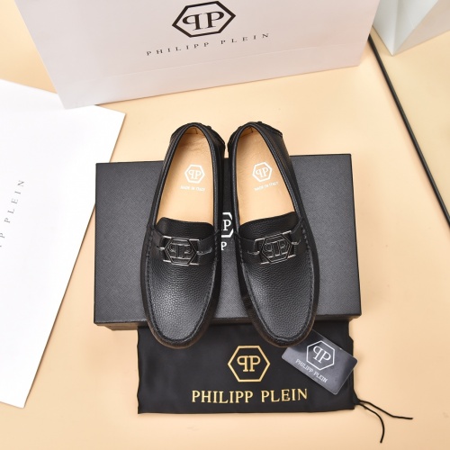 Replica Philipp Plein PP Leather Shoes For Men #994278 $80.00 USD for Wholesale