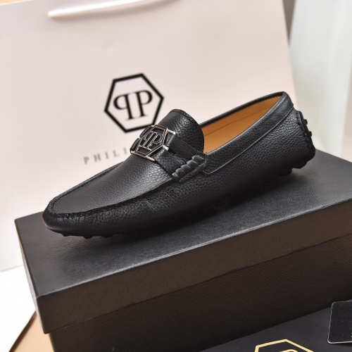 Replica Philipp Plein PP Leather Shoes For Men #994278 $80.00 USD for Wholesale
