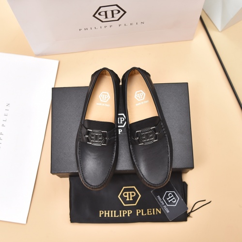 Replica Philipp Plein PP Leather Shoes For Men #994279 $80.00 USD for Wholesale