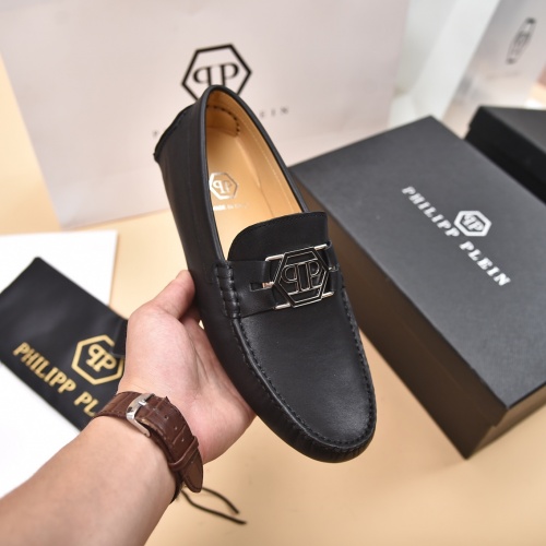 Replica Philipp Plein PP Leather Shoes For Men #994279 $80.00 USD for Wholesale