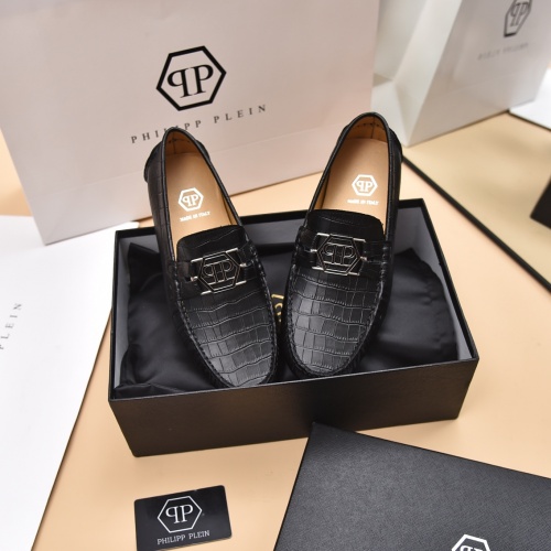 Replica Philipp Plein PP Leather Shoes For Men #994280 $80.00 USD for Wholesale